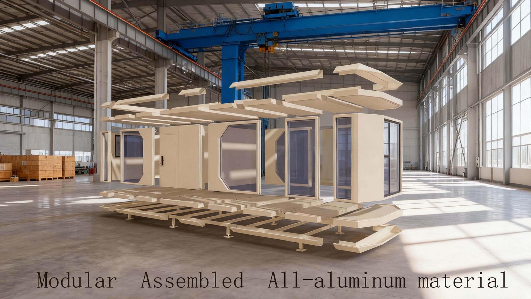 Capsule en usine - assemblage modulaire aluminium